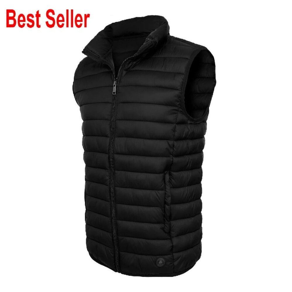 Men's Lightweight Puffer Vest Water-Resistant Golf Outdoor Winter Sleeveless